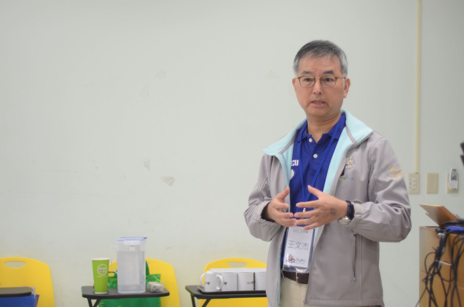USR共好文山計畫主持人、副校長王文杰出席109年度助理共識營，給予學生助理勉勵